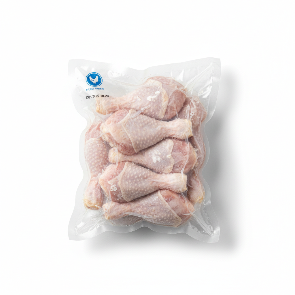 Frozen broiler chicken drumsticks (polymer pack)