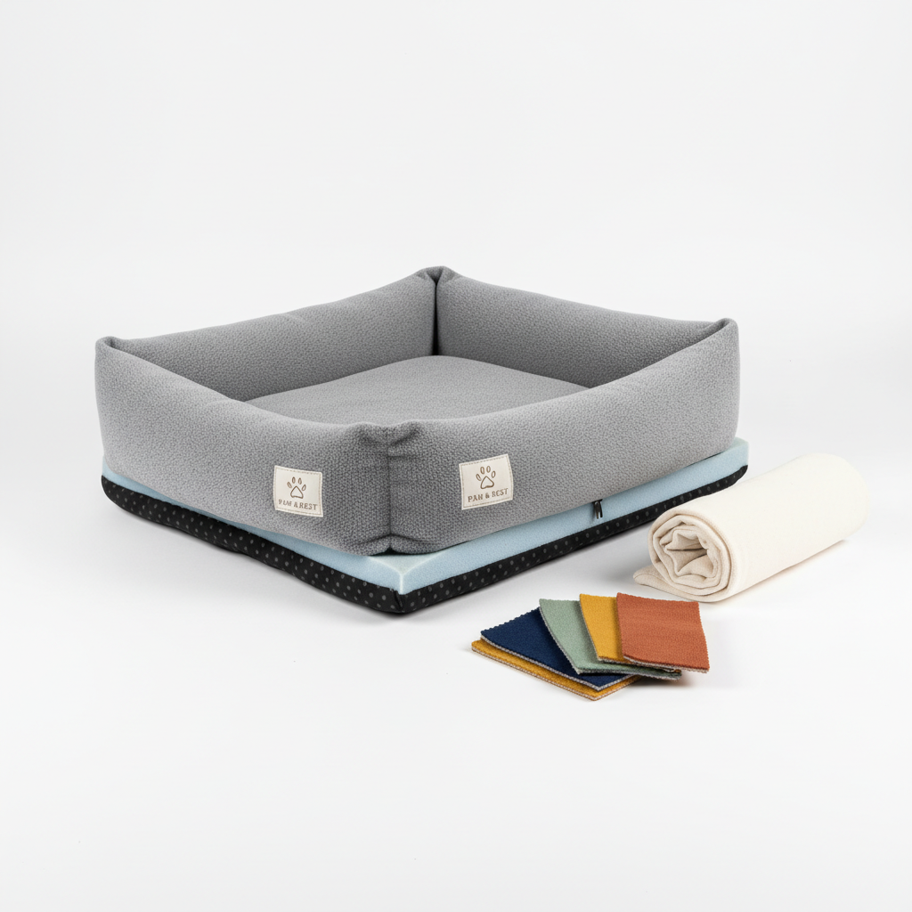 Pet bed and cushion — custom branded pet textile products