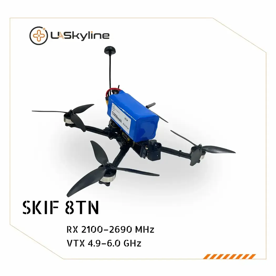 UAV SKIF-8TN, (Control: 2100–2690 MHz, Video channels: 4.9–6.0GHz, Battery 12000mAh)