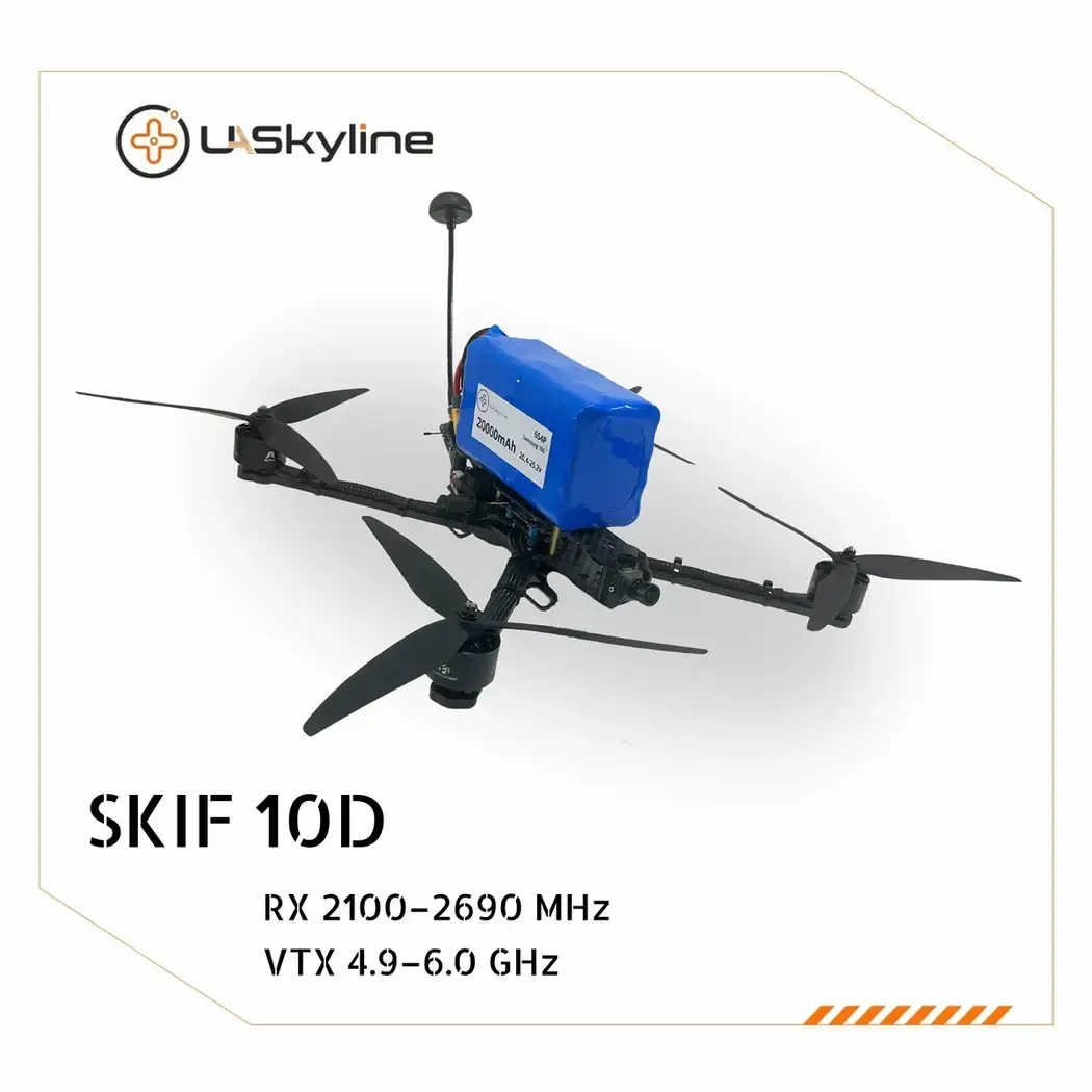 UAV SKIF-10D, (Control: 2100–2690 MHz, Video channels: 4.9–6.0 GHz, Battery 20000mAh)