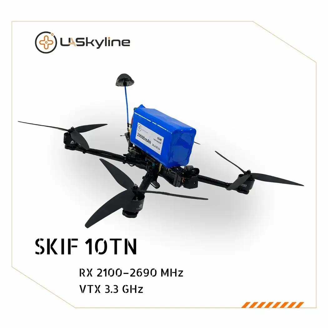 UAV SKIF-10TN, (Control: 2100–2690 MHz, Video channels: 3.3 GHz, Battery 20000mAh)