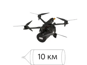 U10.1T UAV with 10 km fiber optic communication system