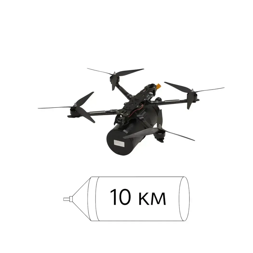 U10.1T UAV with 10 km fiber optic communication system