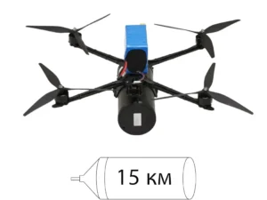 U13.1T UAV with Thermal 640 thermal imager and 15 km fiber optic communication system
