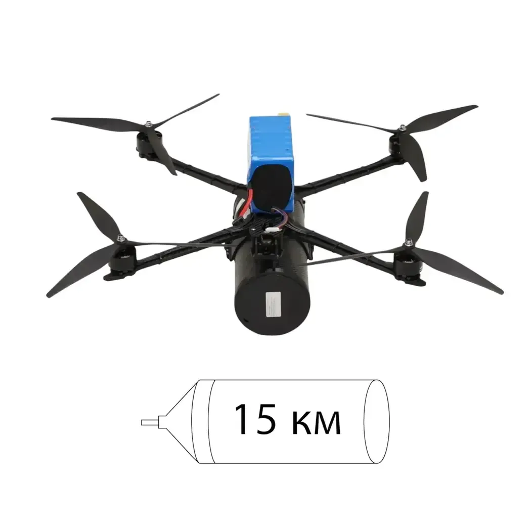 U13.1T UAV with Thermal 640 thermal imager and 15 km fiber optic communication system
