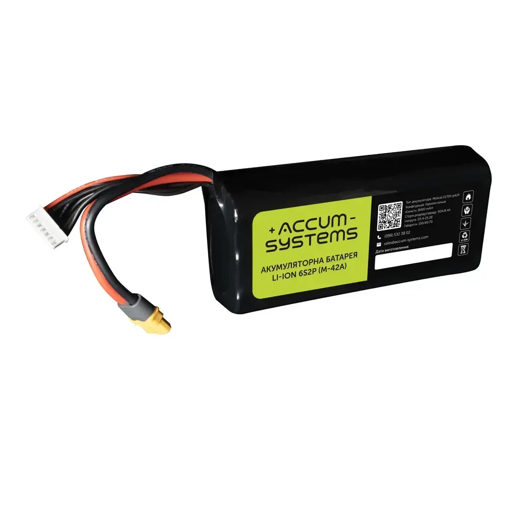 The text “Accum 8400 6s2p Molicel” is already in English.