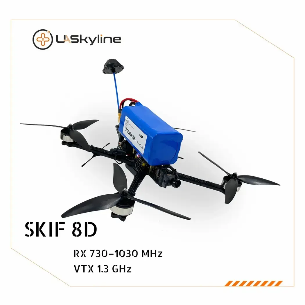 UAV SKIF-8TN, (Control: 730–1030 MHz, Video channels: 1.2–1.3 GHz, Battery 12000mAh)
