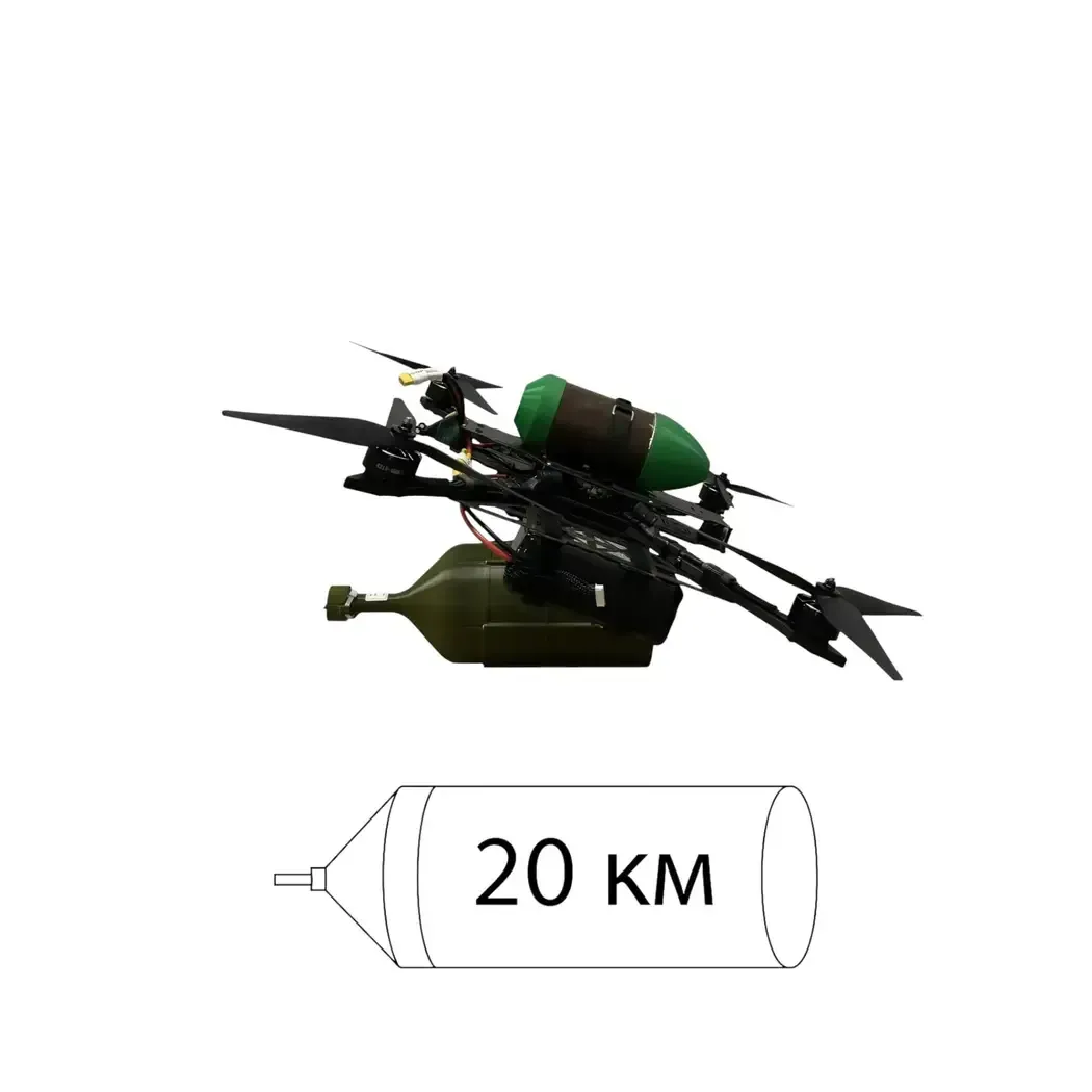 FPV drone 13″ with fiber optic “ASTRALEXPRESS” 20km with 2 batteries (without warhead)