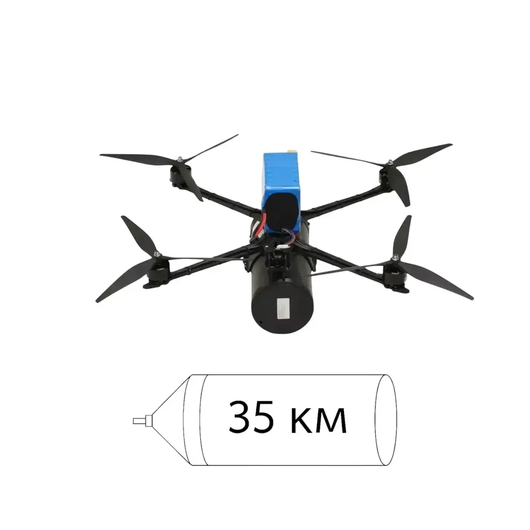 U15.1T UAV with 35 km fiber optic communication system