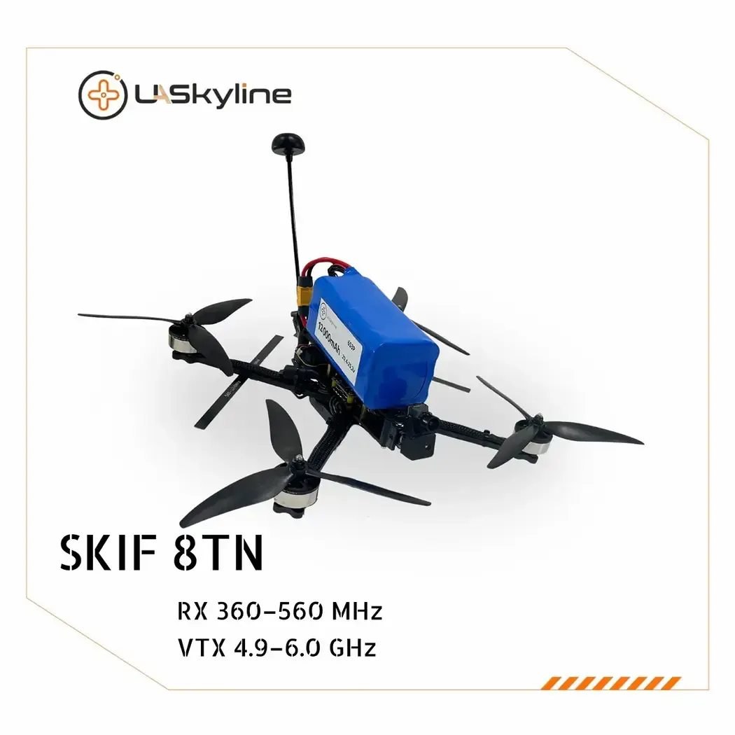 UAV SKIF-8TN, (Control: 360–560 MHz, Video channels: 4.9–6.0GHz, Battery 12000mAh)