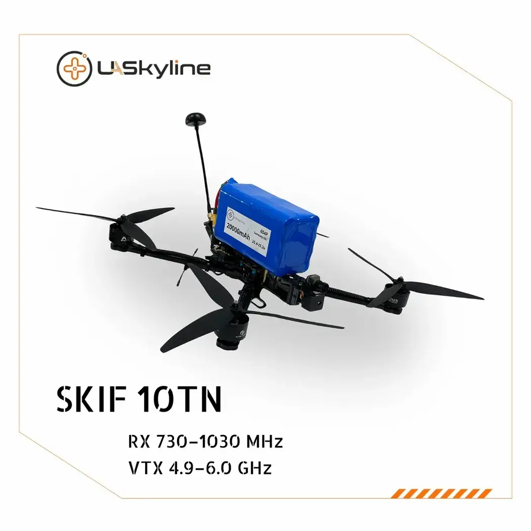 UAV SKIF-10TN, (Control: 730–1030 MHz, Video channels: 4.9–6.0 GHz, Battery: 20000mAh)