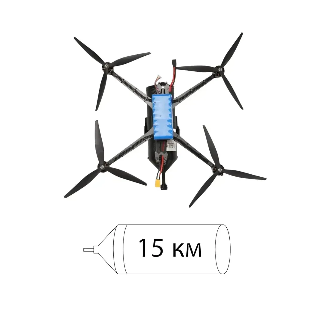 U15.1T UAV with Thermal 640 thermal imaging camera and 15 km fiber optic communication system