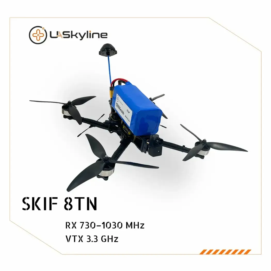 UAV SKIF-8TN, (Control: 730–1030 MHz, Video channels: 3.3 GHz, Battery 12000mAh)