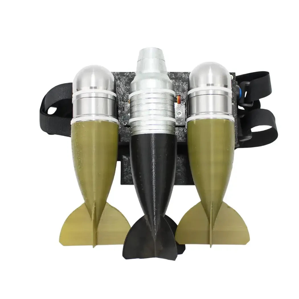 Universal three-charge drop system for DJI Matrice 30T